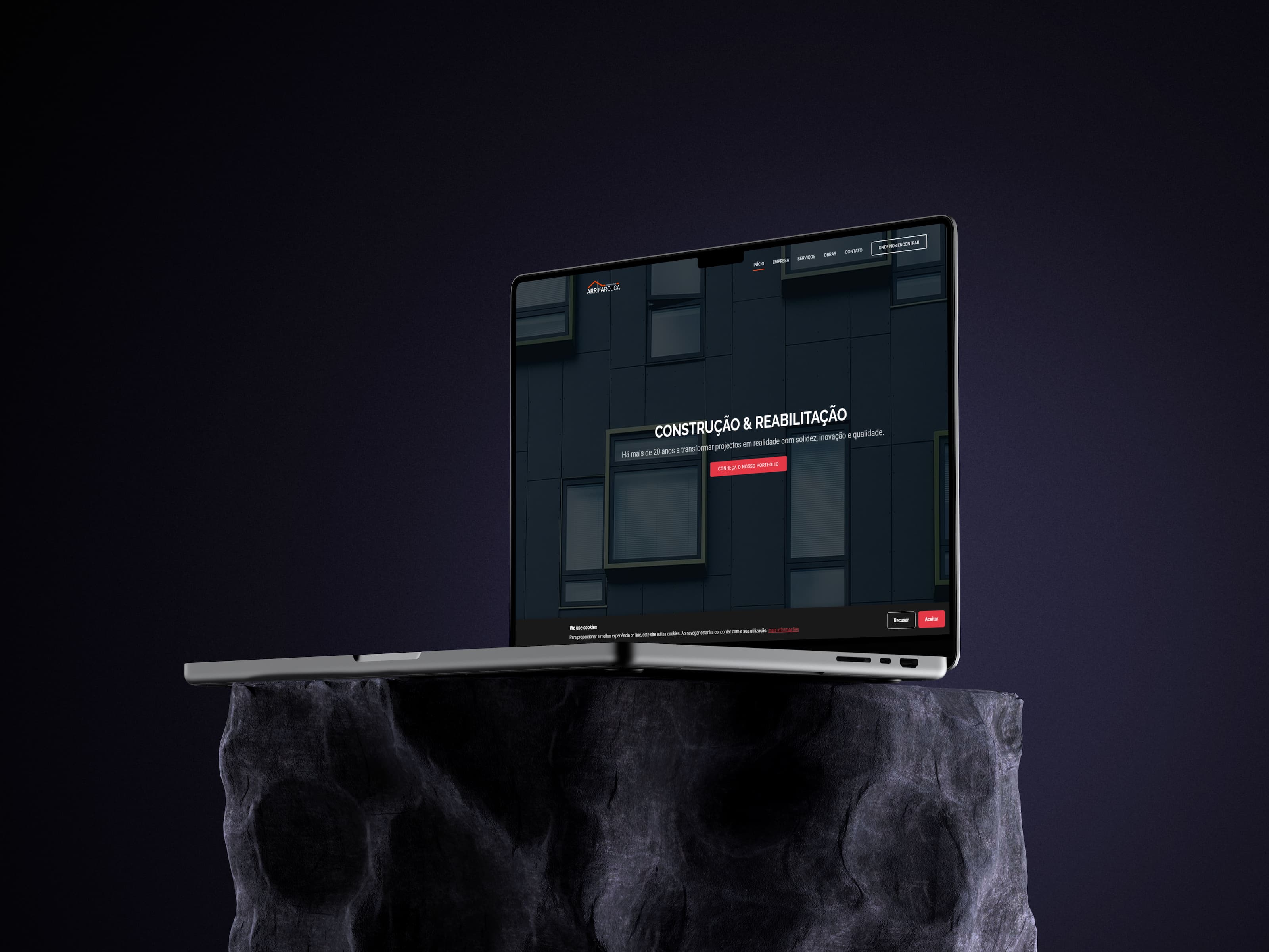 Mockup do website da ArrifArouca